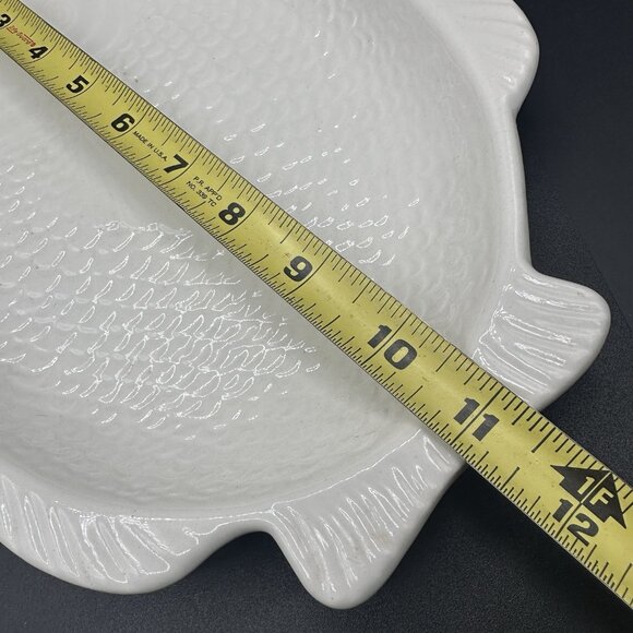 Fish Shaped Ceramic Platter Whittier Pottery USA 1979 Vintage 11in - Picture 9 of 10